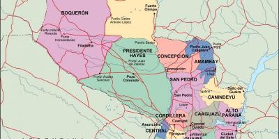 Mapa ng pampulitika Paraguay