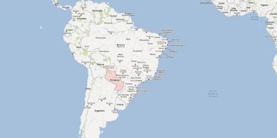 Mapa ng Paraguay south america