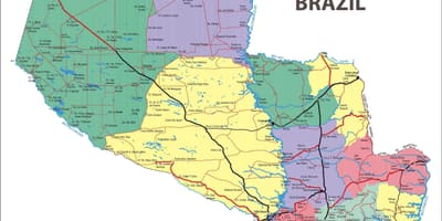 Ang mapa ng Paraguay